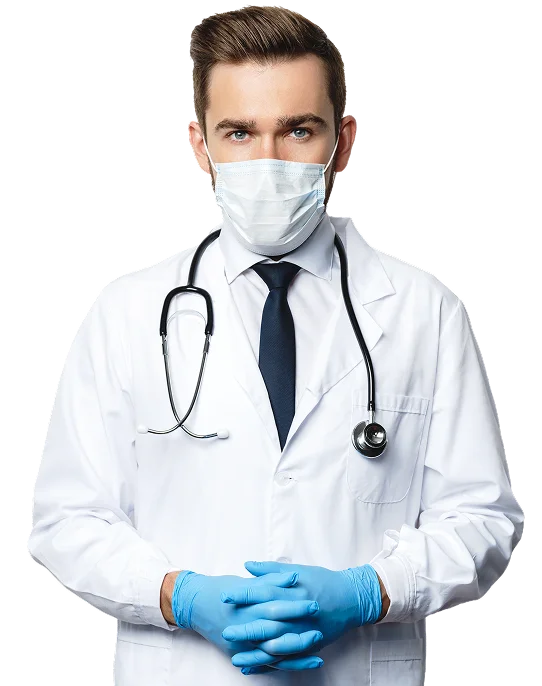 doctor in a lab coat wearing a mask 2026 01 05 04 57 00 utc 1